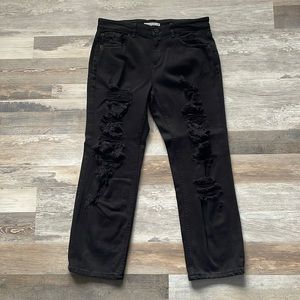 Alice + Olivia distressed crop denim - size 28